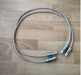 4N Reinsilber XLR Kabel - Solid Double Core - Laufrichtung - 2x 1,00 Meter