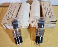 virgin matched pair VT-52 Western Electric tubes, 1940 in original box, 45 valve special version