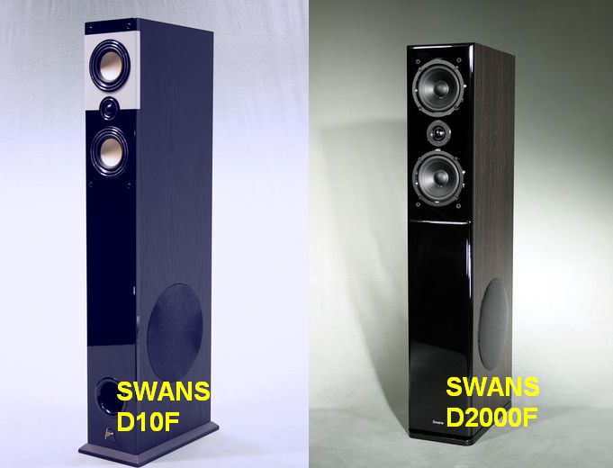 neu in Vorführung: Swans D2000 und Swans D10 Swans-Duett: links D10, rechts D2000