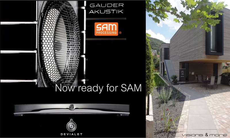 GAUDER AKUSTIK Jetzt SAM ready für Devialet bei visions&more Raum Stuttgart Ulm GAUDER AKUSTIK Jetzt SAM ready für Devialet 