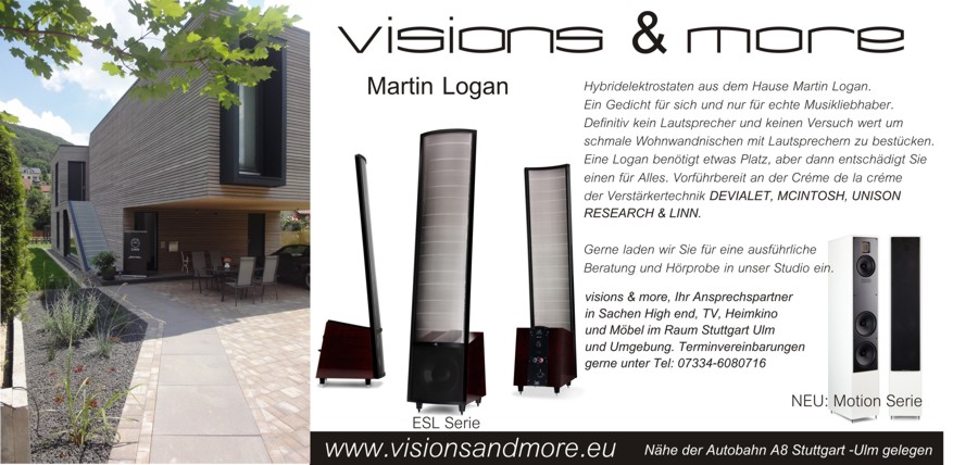 MARTIN LOGAN - Faszination Folie im wilden Süden bei visions&more Stuttgart-Ulm Faszination Martin Logan bei visions&more