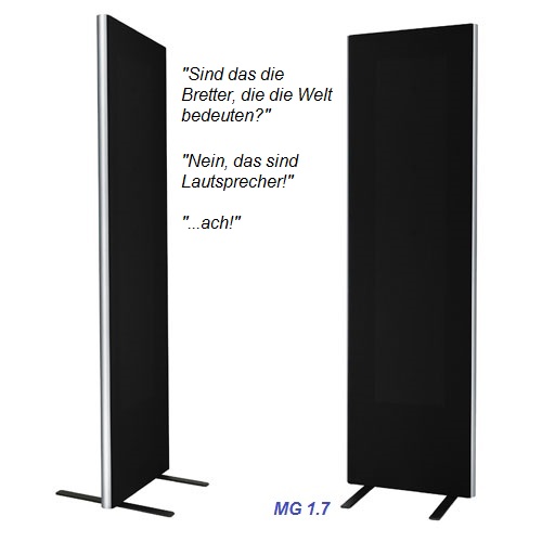 MUSIC LEBT NICHT IN KISTEN.....MAGNEPAN BEI STUDIO DAUB MG1.7i zu 4.000 € das Paar...