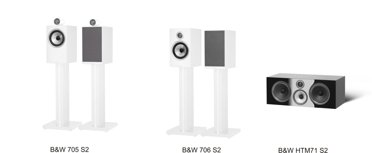 B&W Bowers & Wilkins 705 S2,B&W Bowers & Wilkins 706 S2,B&W Bowers & Wilkins HTM71 S2 Center Die neue 700er Serie von B&W