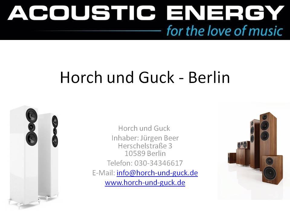 Unser ACOUSTIC ENERGY Partner in Berlin Acoustic Energy Hifihändler in Berlin: Horch und Guck / Jürgen Beer