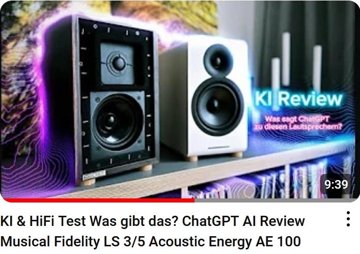 „KI. Schreib mir mal einen Review über:…“ Acoustic Energy AE 100² vs. LS 3/5 Wie würde ein Test von Kompaktlautsprecher über eine KI sich anhören?