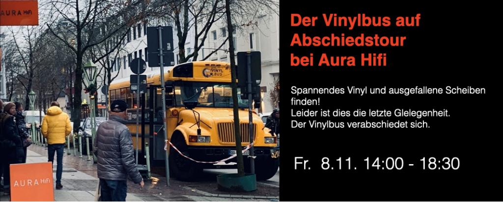 Der Vinylbus auf Abschiedstour Vinylbus bei Aura Hifi